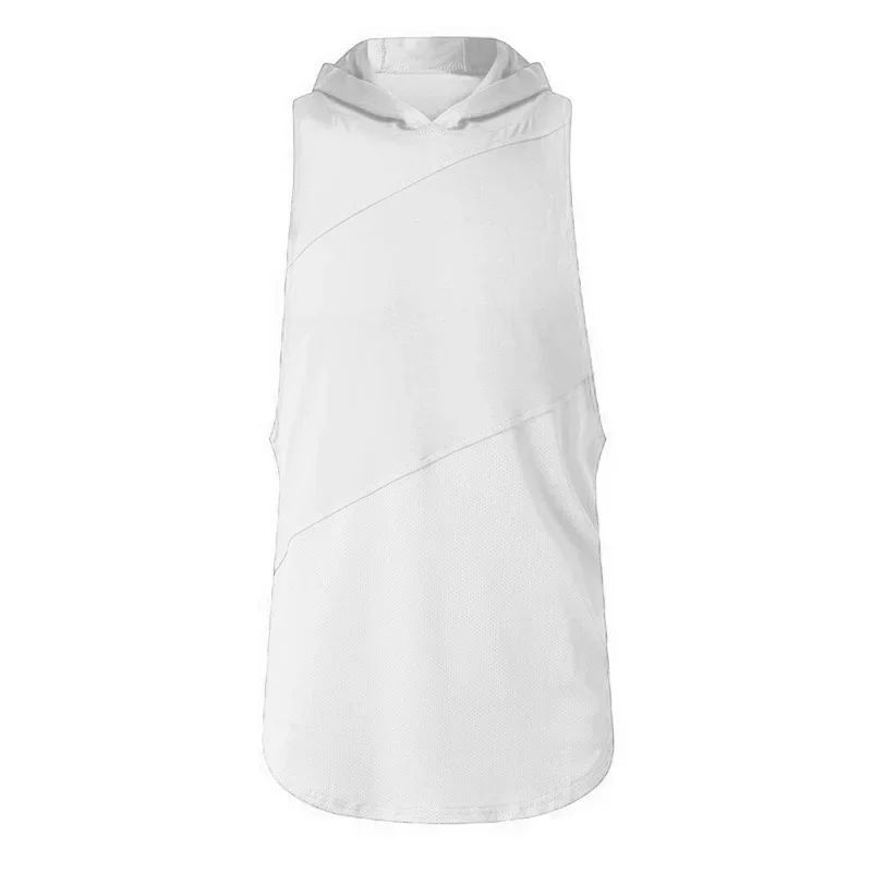 Bodybuilding Cotton Vest HoodiesTank Tops Men Gym  Sleeveless Shirt Fitness Mens Workout Clothing