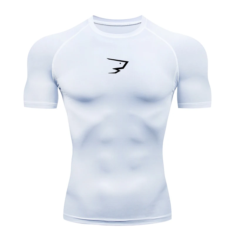 Men Running Compression T-shirt Short Sleeve Sport Tees Gym Fitness Sportshirts Male Jogging Tracksuit Homme Athletic Shirt Tops