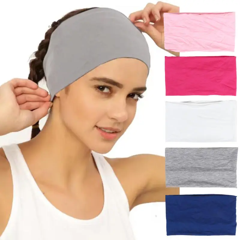 Stretchy Yoga Headband | Moisture-Wicking Sports Headband For Running, Fitness & Yoga, Non-Slip Sweat Absorbent Hair Band