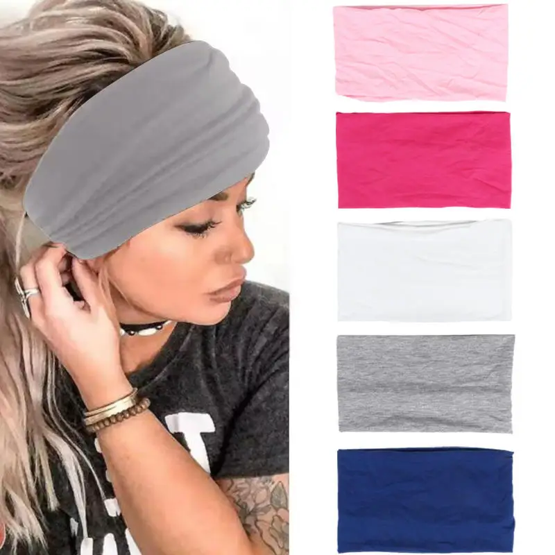 Stretchy Yoga Headband | Moisture-Wicking Sports Headband For Running, Fitness & Yoga, Non-Slip Sweat Absorbent Hair Band