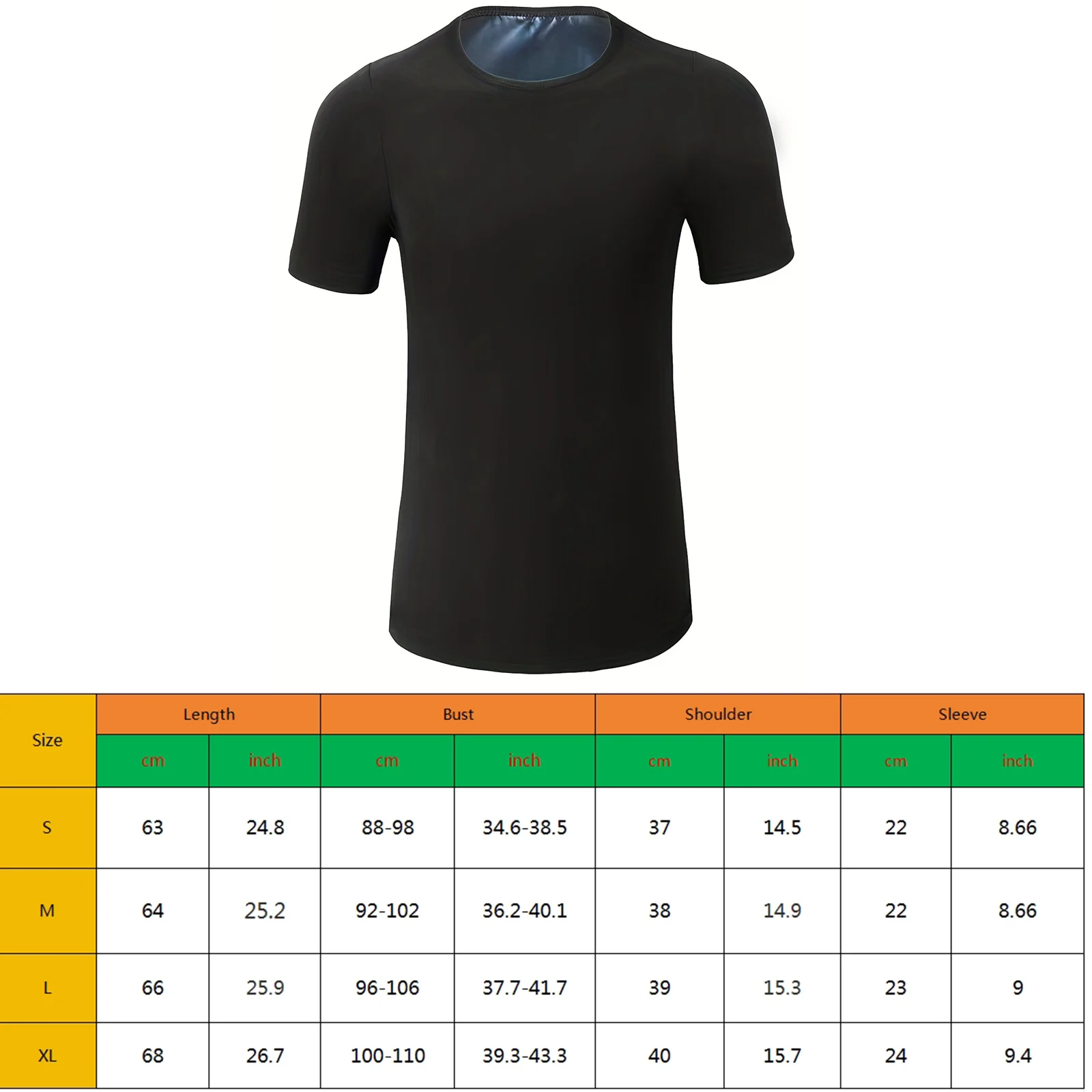 1pcs Sauna Sweat Suit Shapewear Top Short Sleeves Men Performance T-Shirt Comfortable Workout Tee Men's Body