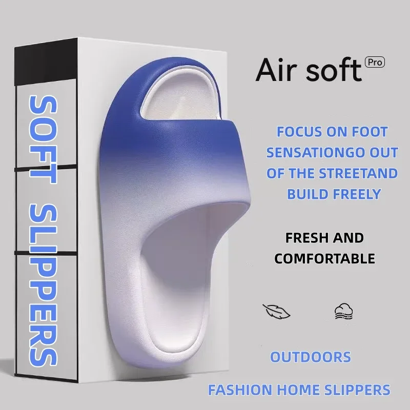 YUYIN Gradually Change Thick Bottom Soft Slippers for Men and Women in Summer Bathroom Non-slip Deodorant Sandals for Home Wear