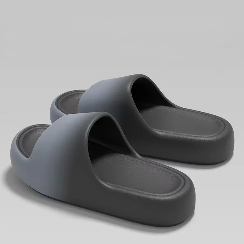 YUYIN Gradually Change Thick Bottom Soft Slippers for Men and Women in Summer Bathroom Non-slip Deodorant Sandals for Home Wear