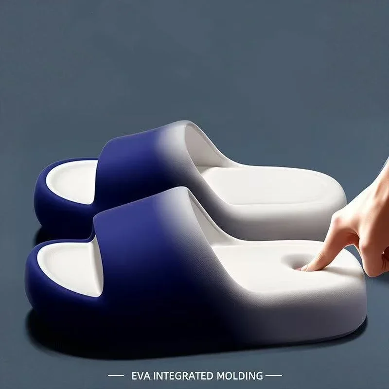 YUYIN Gradually Change Thick Bottom Soft Slippers for Men and Women in Summer Bathroom Non-slip Deodorant Sandals for Home Wear