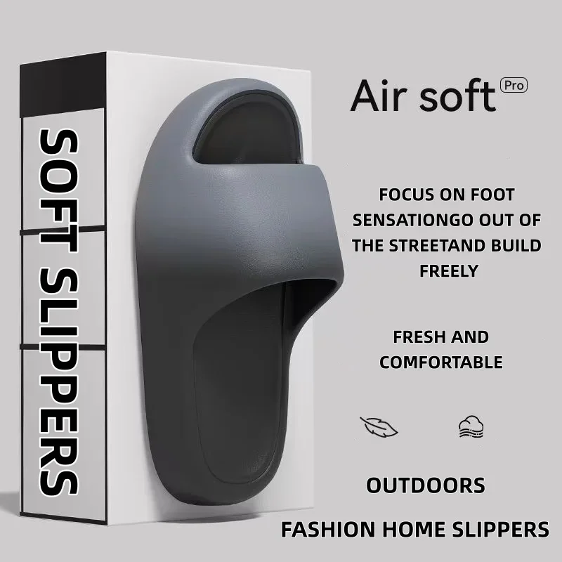 YUYIN Gradually Change Thick Bottom Soft Slippers for Men and Women in Summer Bathroom Non-slip Deodorant Sandals for Home Wear