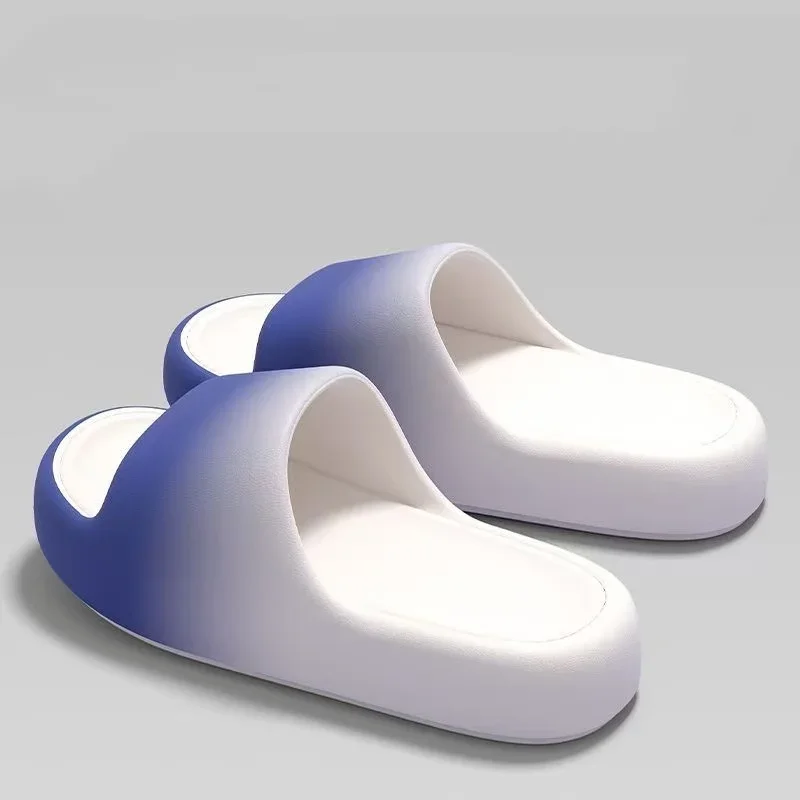 YUYIN Gradually Change Thick Bottom Soft Slippers for Men and Women in Summer Bathroom Non-slip Deodorant Sandals for Home Wear