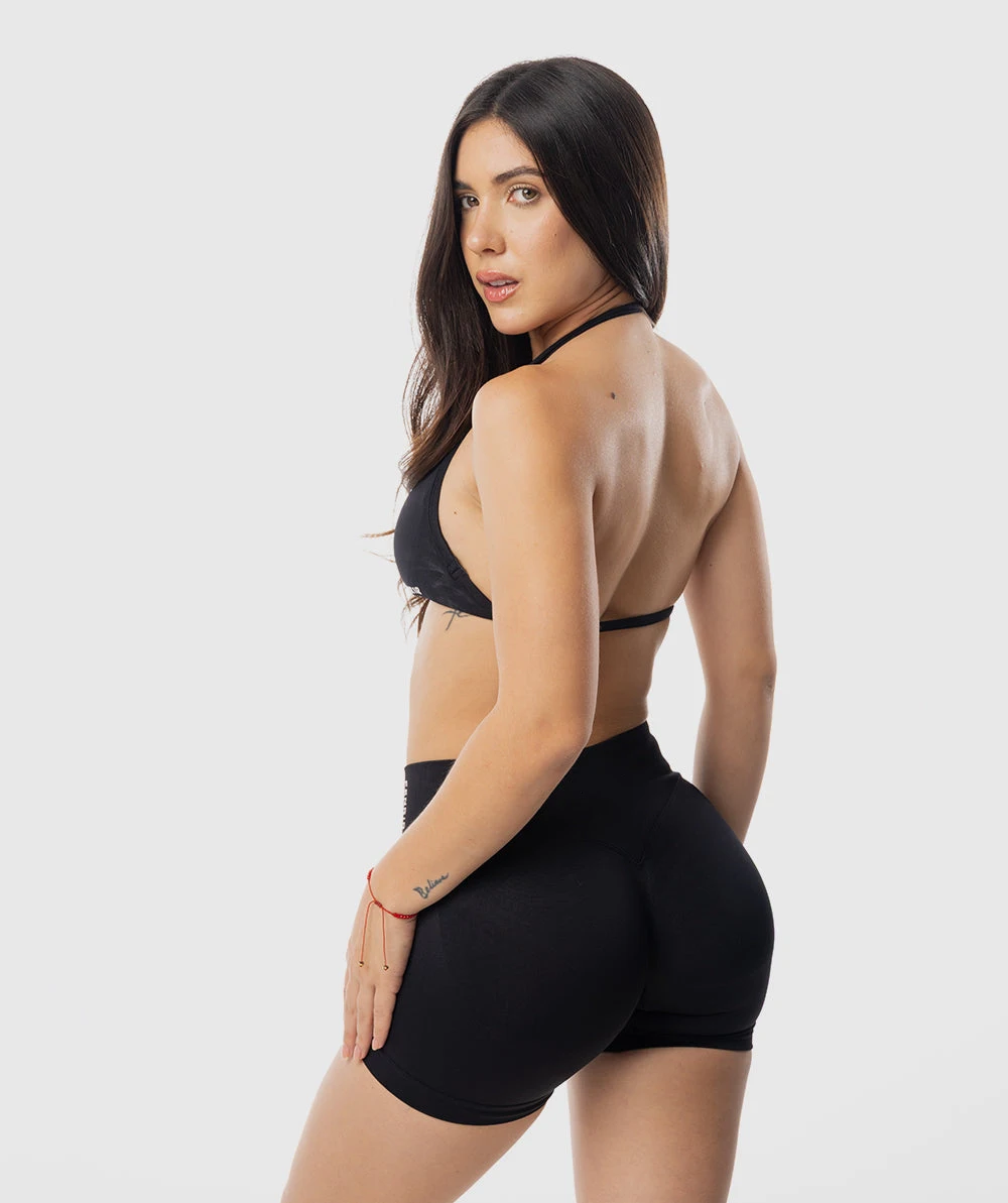 2 Pieces Yoga Gym Set Women Seamless Strappy Yoga Bra High Waist Workout Scrunch Shorts Sports Set Fitness Clothes Sportswear
