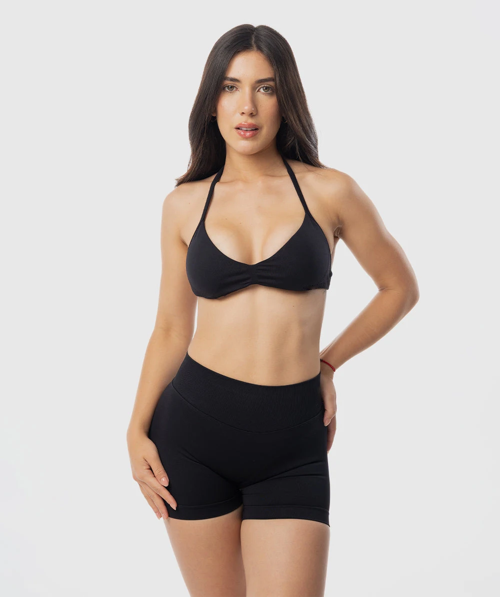 2 Pieces Yoga Gym Set Women Seamless Strappy Yoga Bra High Waist Workout Scrunch Shorts Sports Set Fitness Clothes Sportswear
