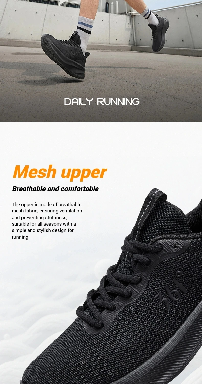 361 Degrees Fengye 5.0 Men's Daily Running Shoes Durable Stable Lightweight Elastic Rebound Breathable Male Sneakers 672542210F