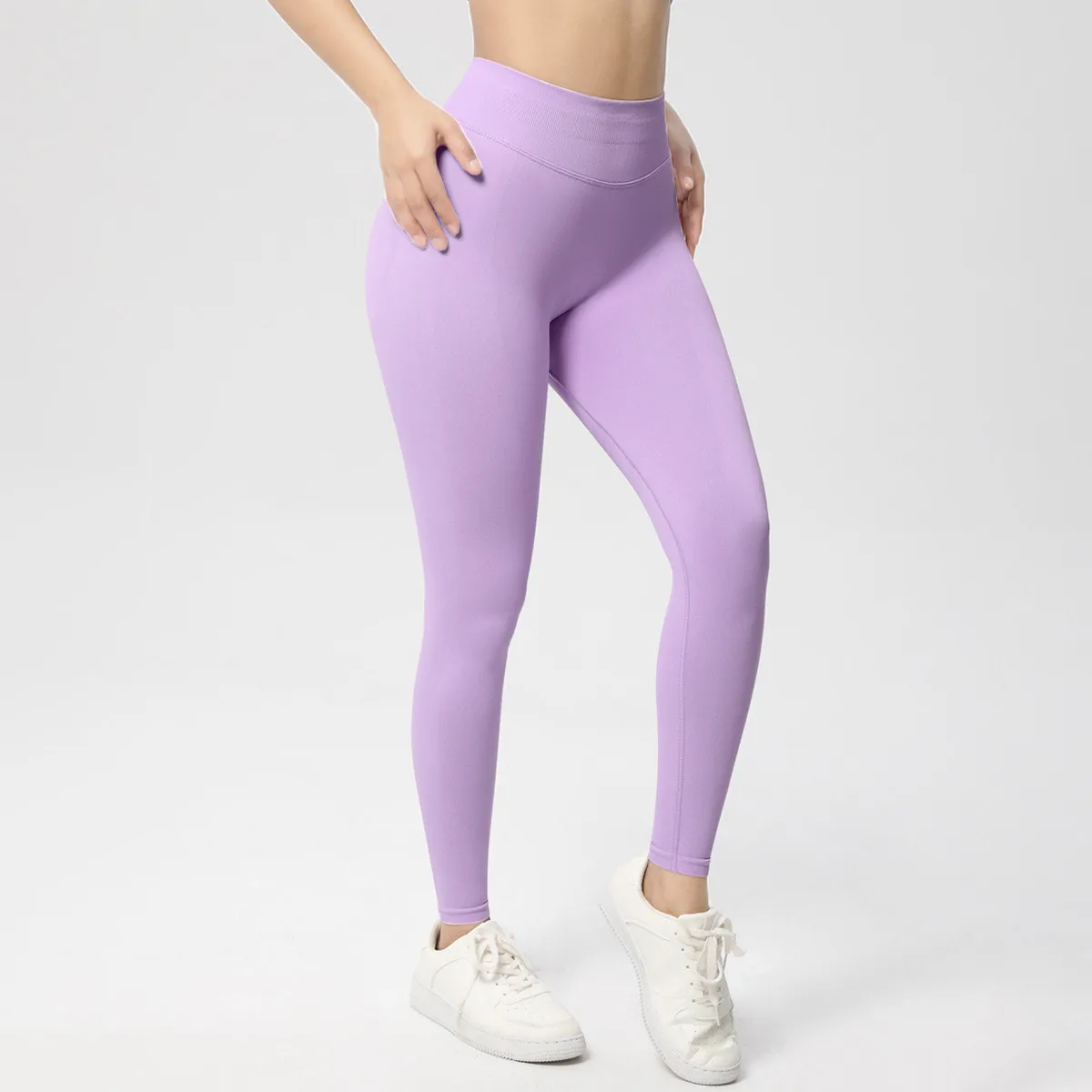 Women's Seamless Cropped Leggings - Peach Butt-Enhancing & Lifting for Yoga, Running & Fitness