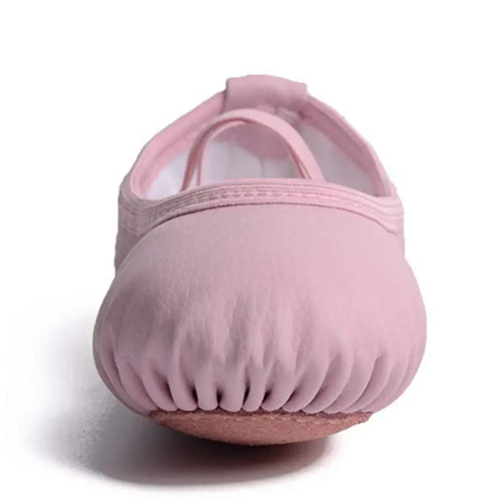Durable Soft Ballet Shoes PU Leather Full Sole Women's Ballet Slipper Breathable Size 32-40 Dance Shoes