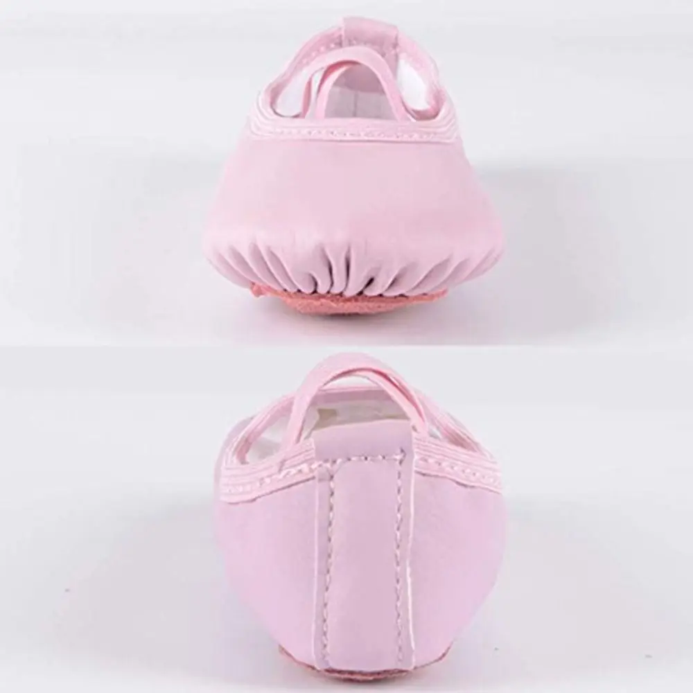 Durable Soft Ballet Shoes PU Leather Full Sole Women's Ballet Slipper Breathable Size 32-40 Dance Shoes