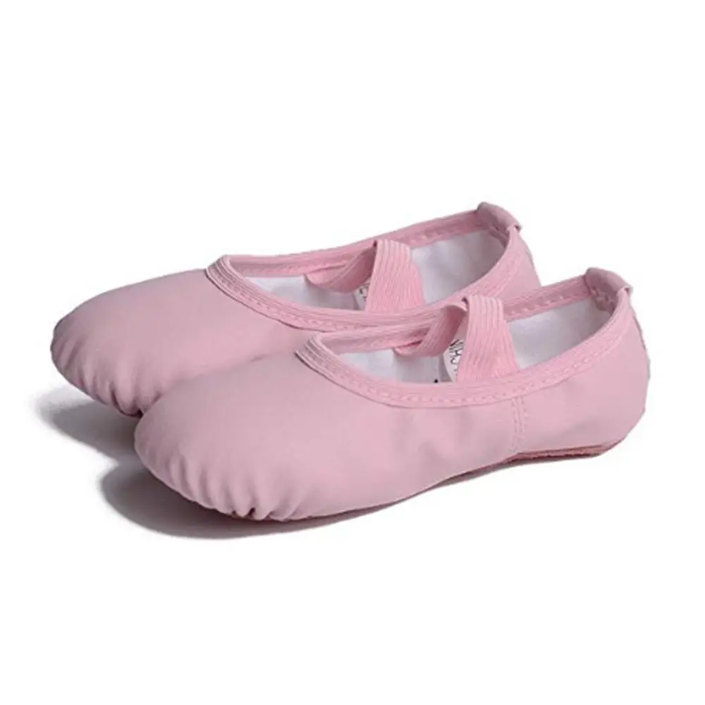 Durable Soft Ballet Shoes PU Leather Full Sole Women's Ballet Slipper Breathable Size 32-40 Dance Shoes