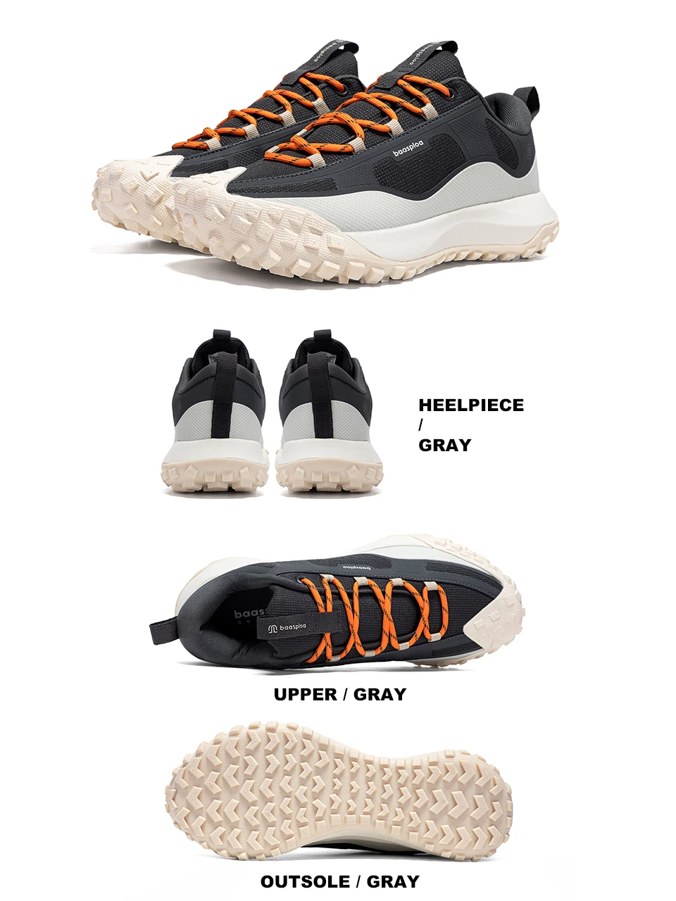 Baasploa Men Hiking Shoes Comfort Soft Waterproof Male Trekking Sneakers Fashion Resistant Non-slip Outdoor Climbing Shoes