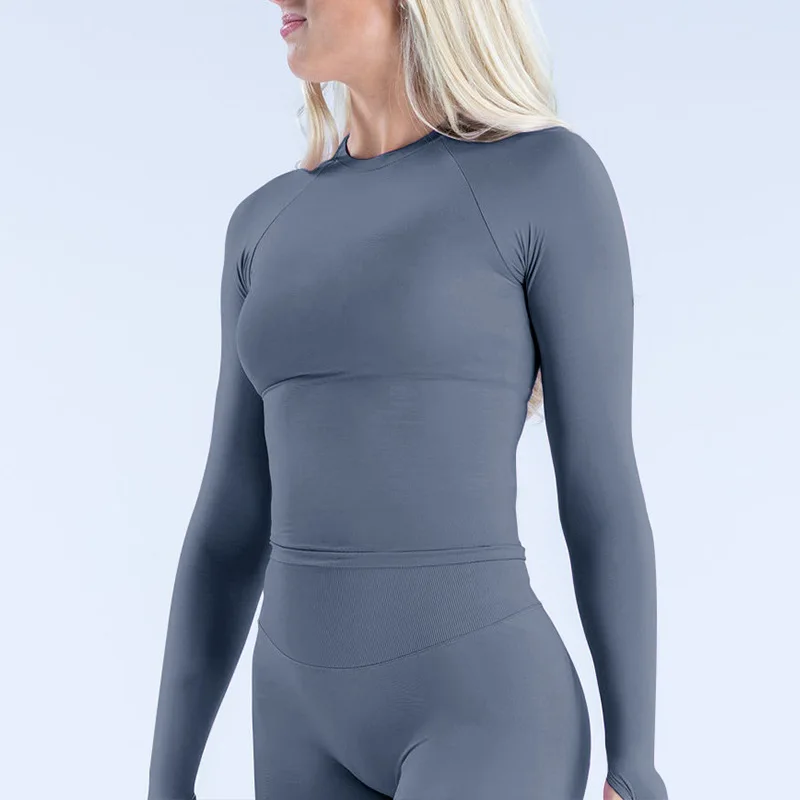 DyfL0g0 Sports Shirt Women's Fitness Impact Short-sleeved Gym Exercise Yoga Shirt Quick-drying Breathable Running T-shirt
