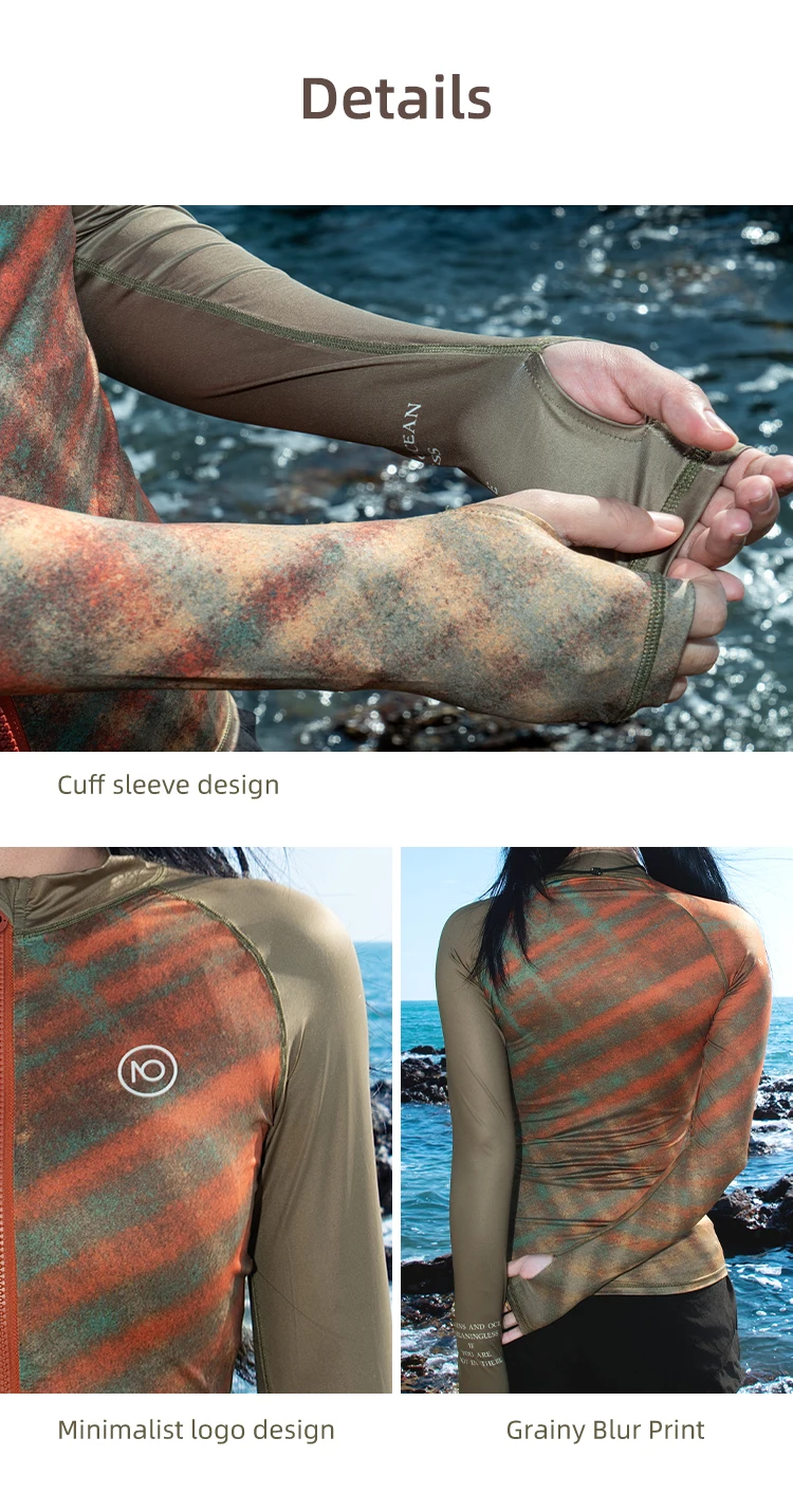 Nu-June Women Surf Suit 2 Pieces Set Rashguard Swimming Zipper Long Sleeves Surfing Shirts and Pants UV Protection Wetsuits