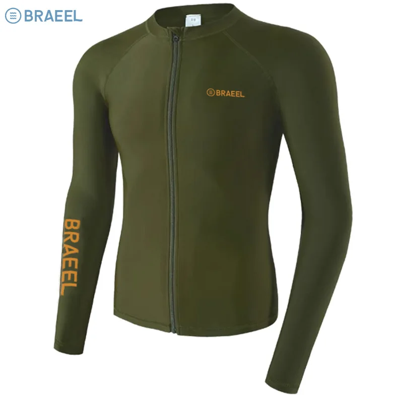 Long Sleeve Man Swimsuit 2026 Quick-Dry UV-Protective Men Rash Guard for Surfing Long Sleeve Surfing Suit