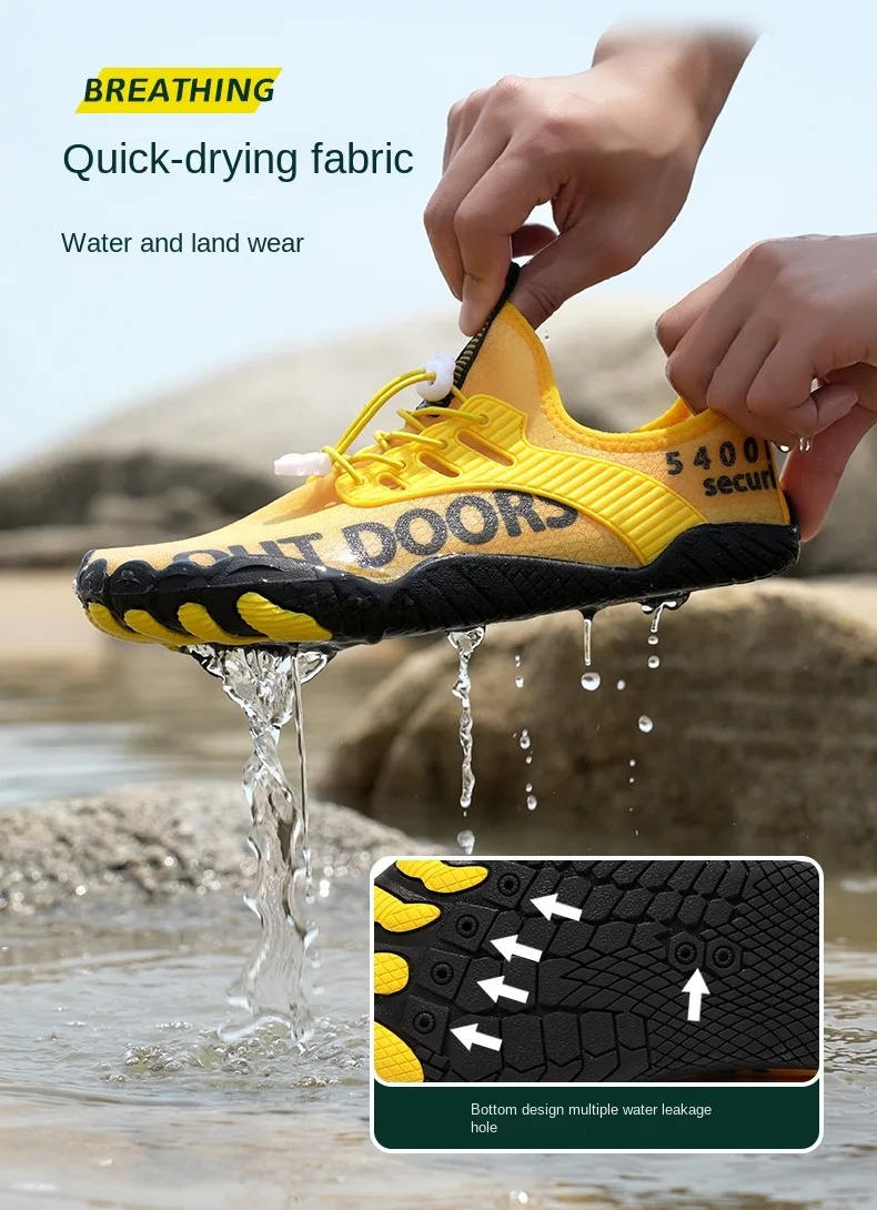 Wading Shoes Men's Women's Quick Dry Outdoor Beach Walking Sneakers Elastic Non-slip Water Footwear Upstream Sneakers Aqua Shoes