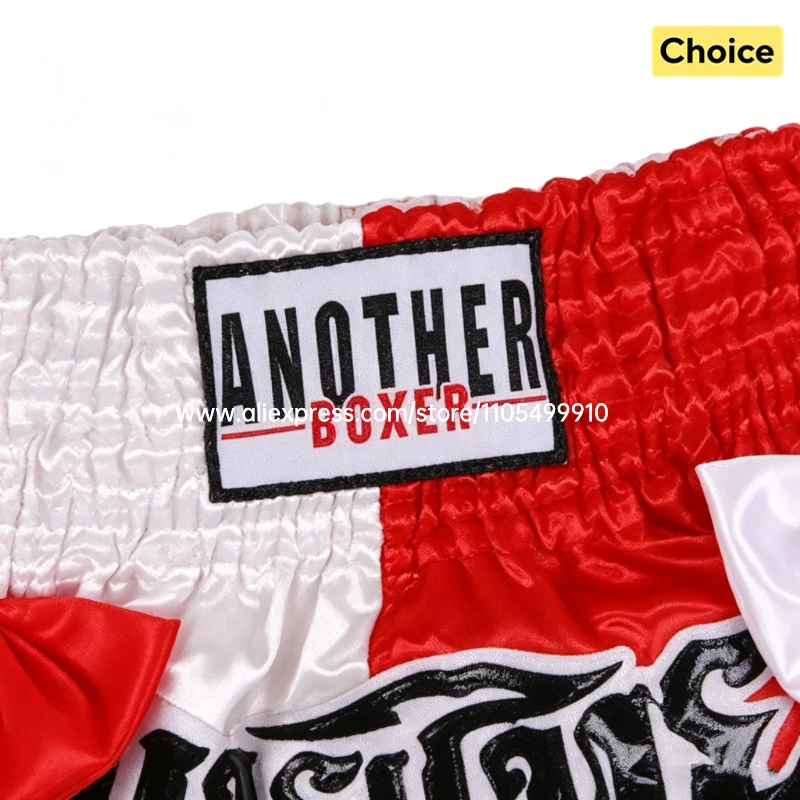 Thai Boxing Shorts Black White Fight Kickboxing Shorts Men Women Kids Muay Thai Boxing Shorts Bow Ribbons Gym MMA Training Pants