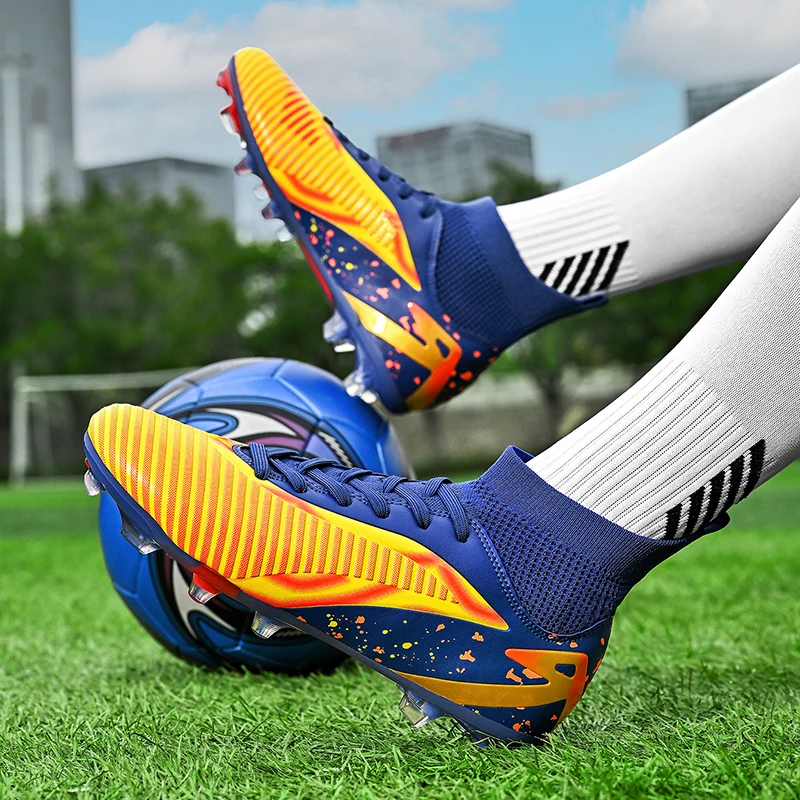 New Men Football Boots Sports Shoes Futsal High Ankle Soccer Shoes High-quality Indoor Non-Slip Outdoor Ultralight Non-Slip