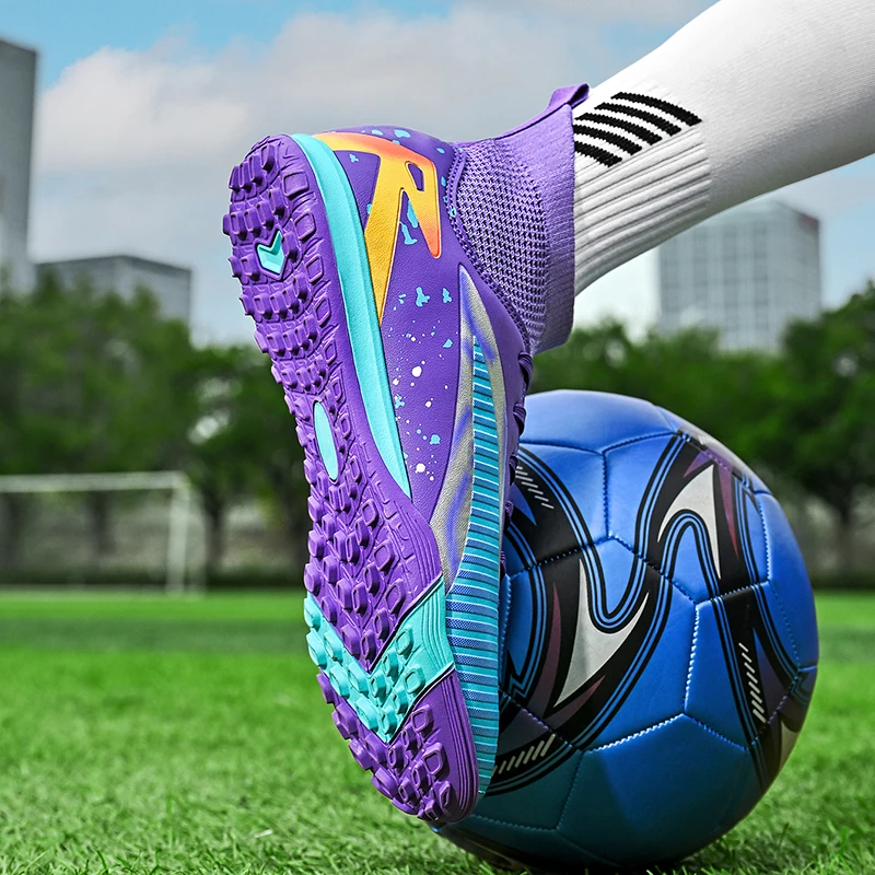 New Men Football Boots Sports Shoes Futsal High Ankle Soccer Shoes High-quality Indoor Non-Slip Outdoor Ultralight Non-Slip