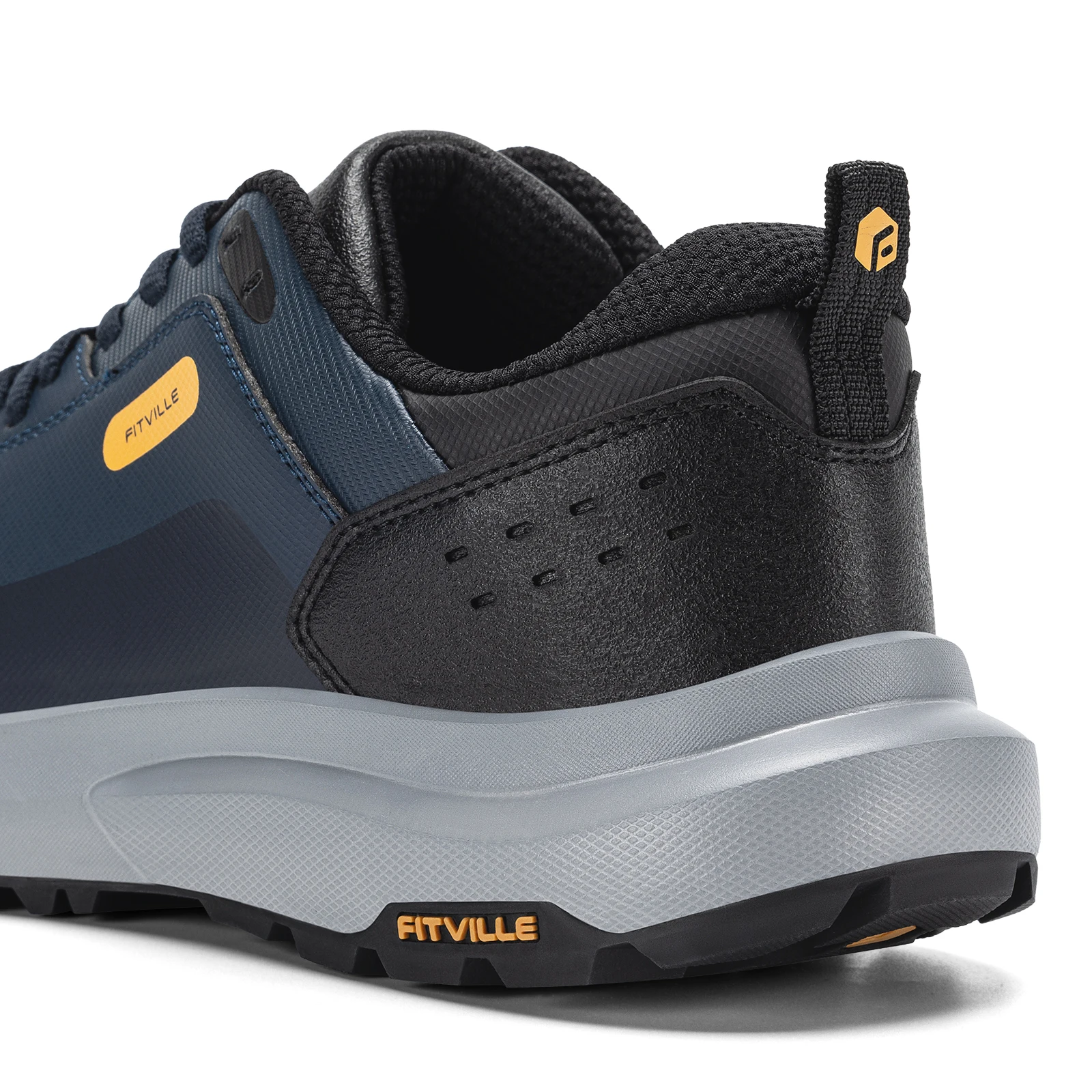 FitVille Extra Wide Hiking Shoes Waterproof Outdoor Non-slip Trail Climbing Shoes for Men Work Casual Sneakers Breathable