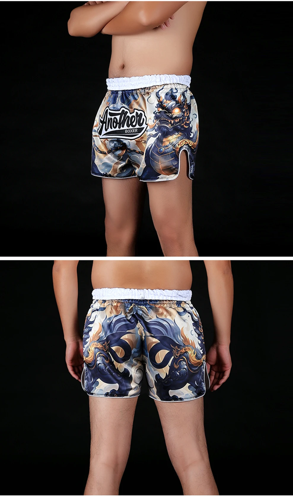ANOTHERBOXER Shorts Muay Thai, New Sublimated Thai Boxing Shorts Women Men Martial Arts MMA BJJ Fight Wear Kickboxing Shorts