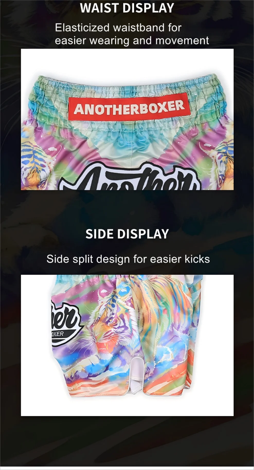 ANOTHERBOXER Shorts Muay Thai, New Sublimated Thai Boxing Shorts Women Men Martial Arts MMA BJJ Fight Wear Kickboxing Shorts