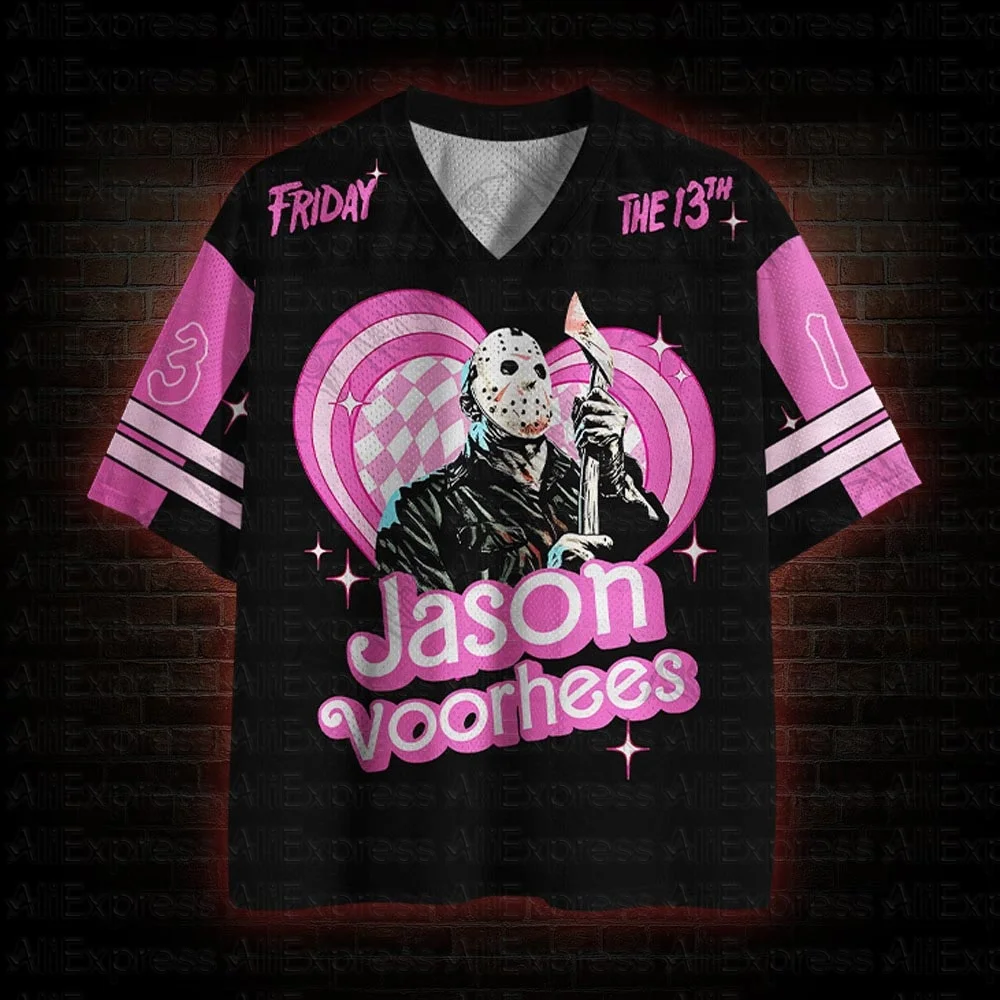 2026 New Movie Sports Fashion Adult and Children's Short Sleeve V-neck Street Eye Clothing Gothic Style Horror Fans Gift