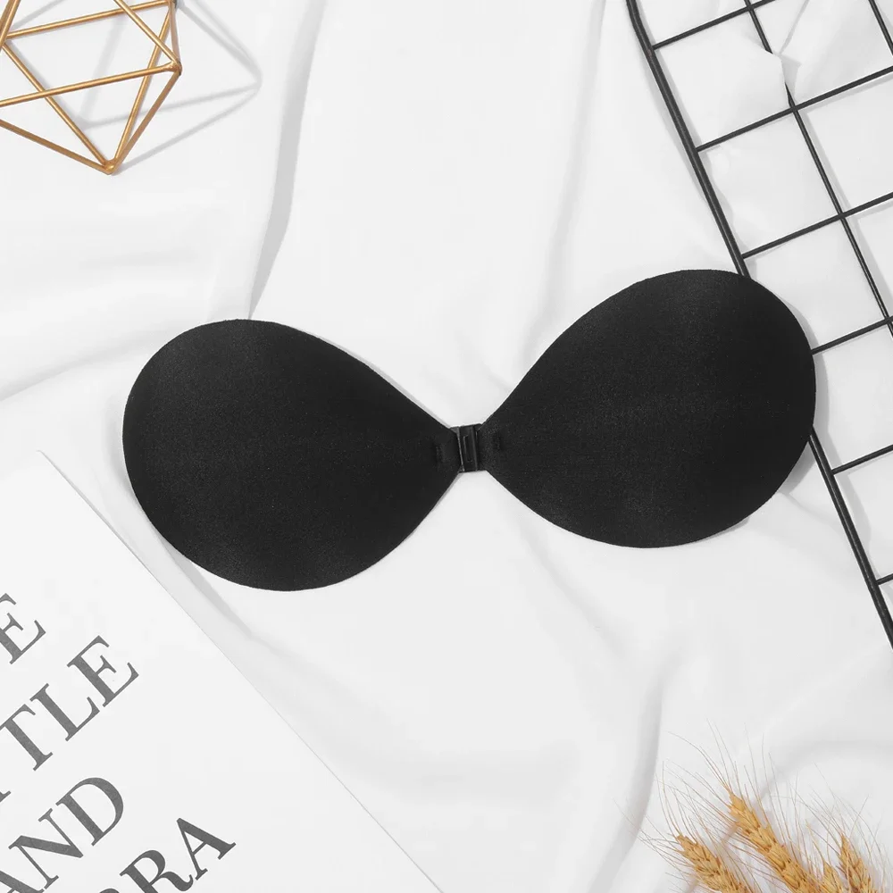 1/2/3pcs Sujetador Women'S Bra Invisible Push Up Bra Self-Adhesive Silicone Seamless Front Closure Sticky Backless Strapless Bra