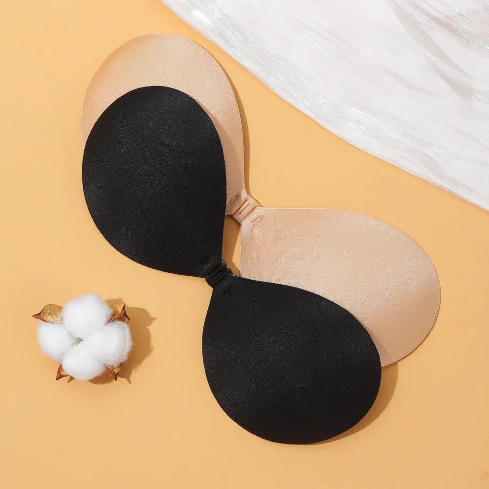 1/2/3pcs Sujetador Women'S Bra Invisible Push Up Bra Self-Adhesive Silicone Seamless Front Closure Sticky Backless Strapless Bra