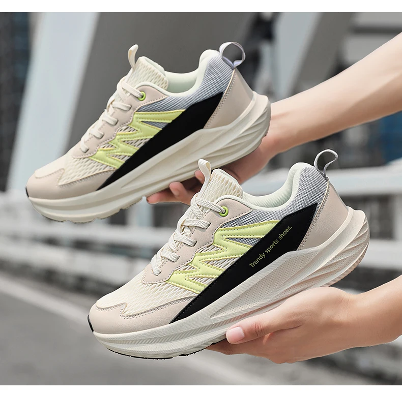 Summer Wide Fit Sport Running Shoes Men’s Plus Sizes High Elasticity Cushioning Sneakers Fashion Breathable Original Mens Shoe