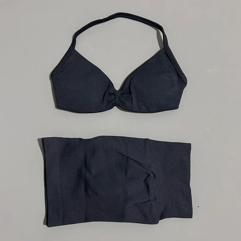 2PCS HISTELLO Seamless Gym Yoga Set Push Up Bra Scrunch Butt Lift Leggings Body Shaping Breathable Comfort Yoga Women Wear