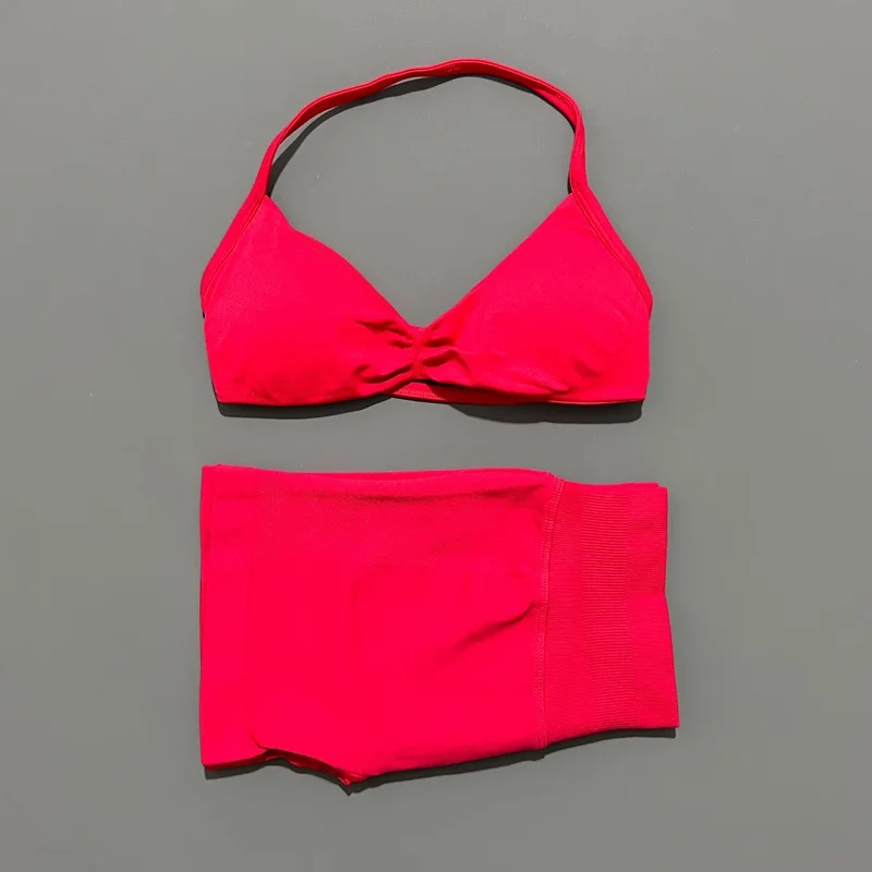 2PCS HISTELLO Seamless Gym Yoga Set Push Up Bra Scrunch Butt Lift Leggings Body Shaping Breathable Comfort Yoga Women Wear