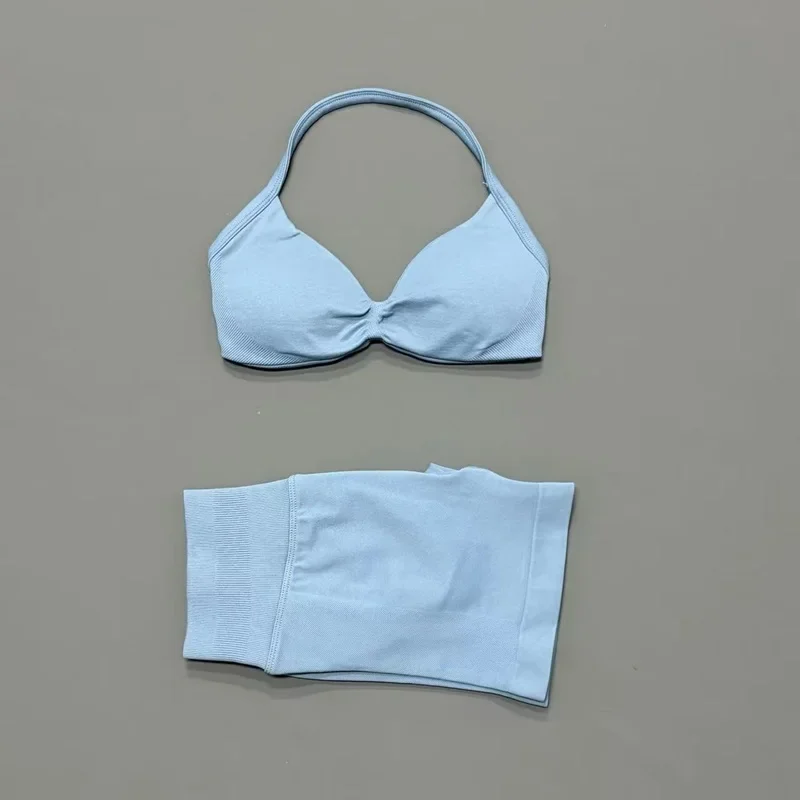 2PCS HISTELLO Seamless Gym Yoga Set Push Up Bra Scrunch Butt Lift Leggings Body Shaping Breathable Comfort Yoga Women Wear