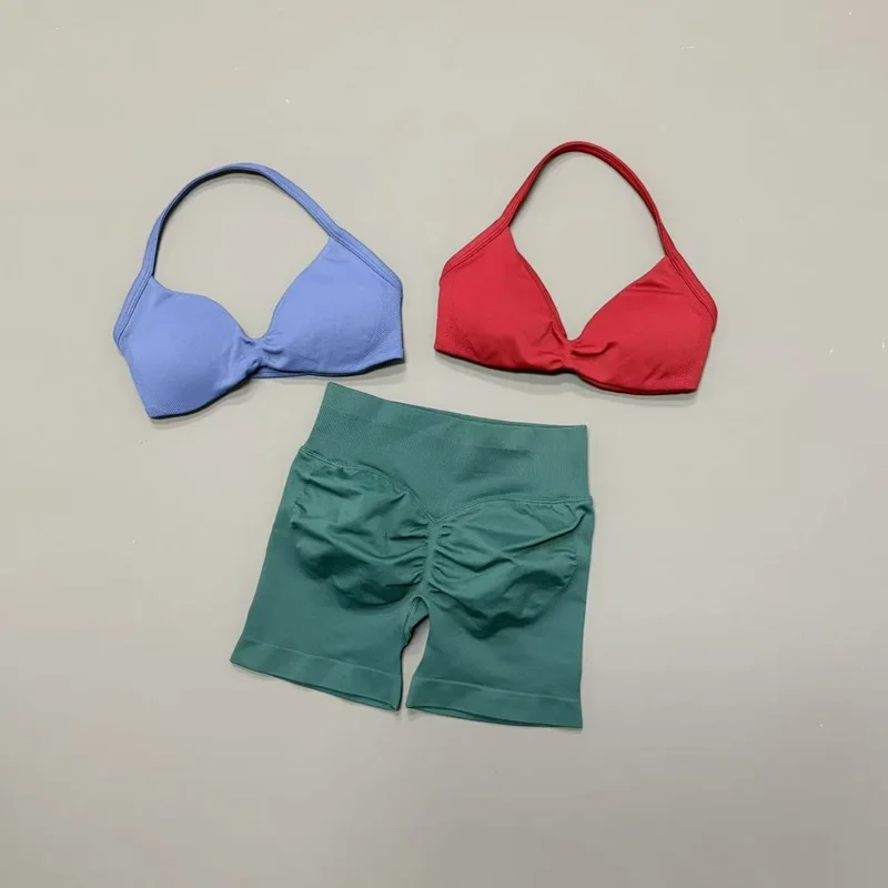 2PCS HISTELLO Seamless Gym Yoga Set Push Up Bra Scrunch Butt Lift Leggings Body Shaping Breathable Comfort Yoga Women Wear