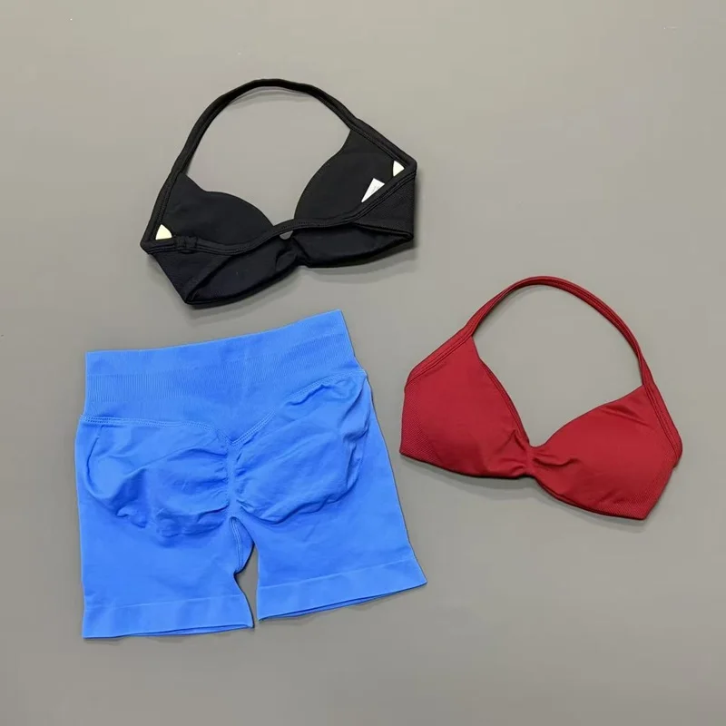 2PCS HISTELLO Seamless Gym Yoga Set Push Up Bra Scrunch Butt Lift Leggings Body Shaping Breathable Comfort Yoga Women Wear