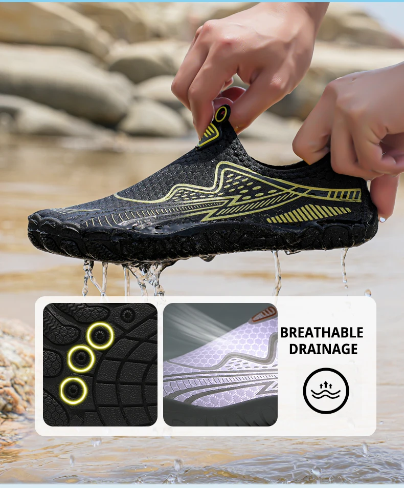 Quick-Drying Beach Seaside Water Shoes Unisex Swimming Aqua Slippers Indoor Fitness Outdoor Activities Five Finger Sandal 36-46