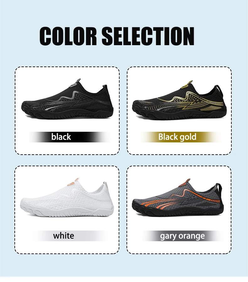 Quick-Drying Beach Seaside Water Shoes Unisex Swimming Aqua Slippers Indoor Fitness Outdoor Activities Five Finger Sandal 36-46