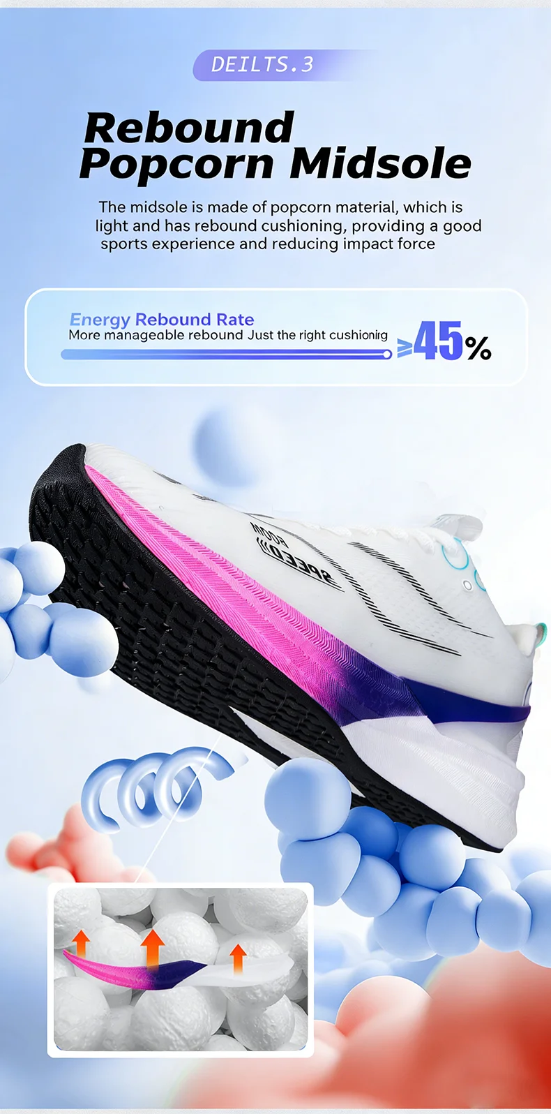 Carbon Fiber Running Shoes Breathable Mesh Stability Sole for Marathon Race Road Training Men Women Lightweight Shock Absorption