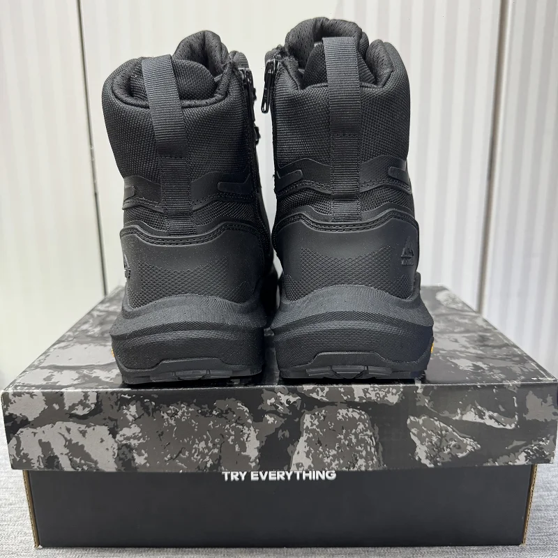 Classic Brand Comfortable Anti Slip Outdoor Hiking Shoe Designer Mid-Top Trekking Sneaker Zipper Wearable Mountain Climbing Boot