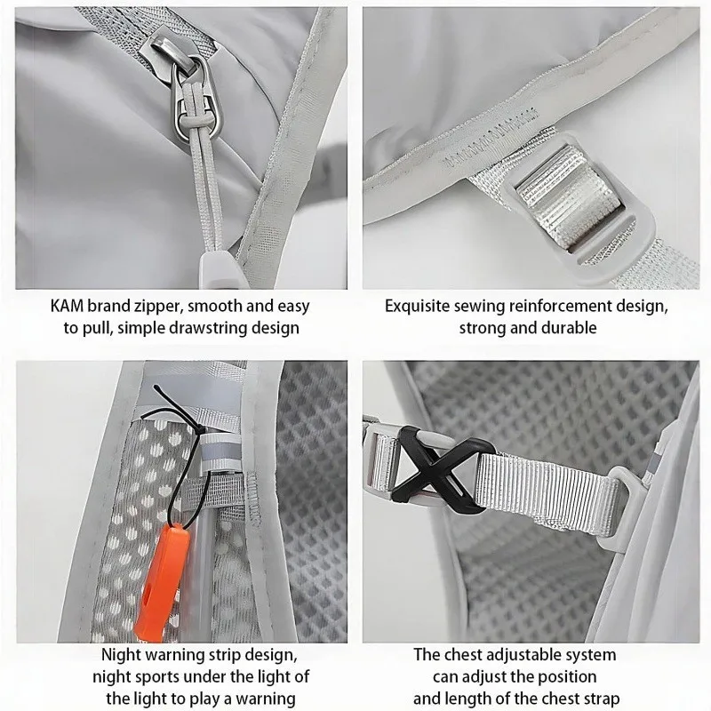 For Marathon trail Running Vest Lightweight Hiking Vest Backpack Reflective Hydration Water Bladderr Pack With Phone Pocket