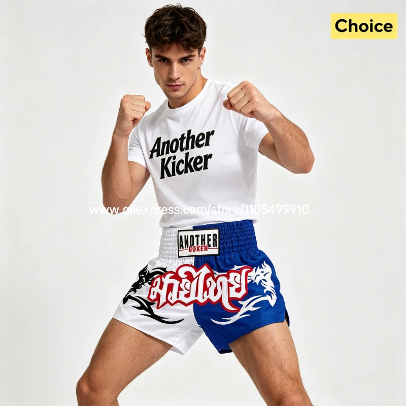 Men's Women's High Elastic Boxing Shorts Pink Green Muay Thai Shorts for Boy Girl Sanda Fight Shorts for Fitness & Martial Arts