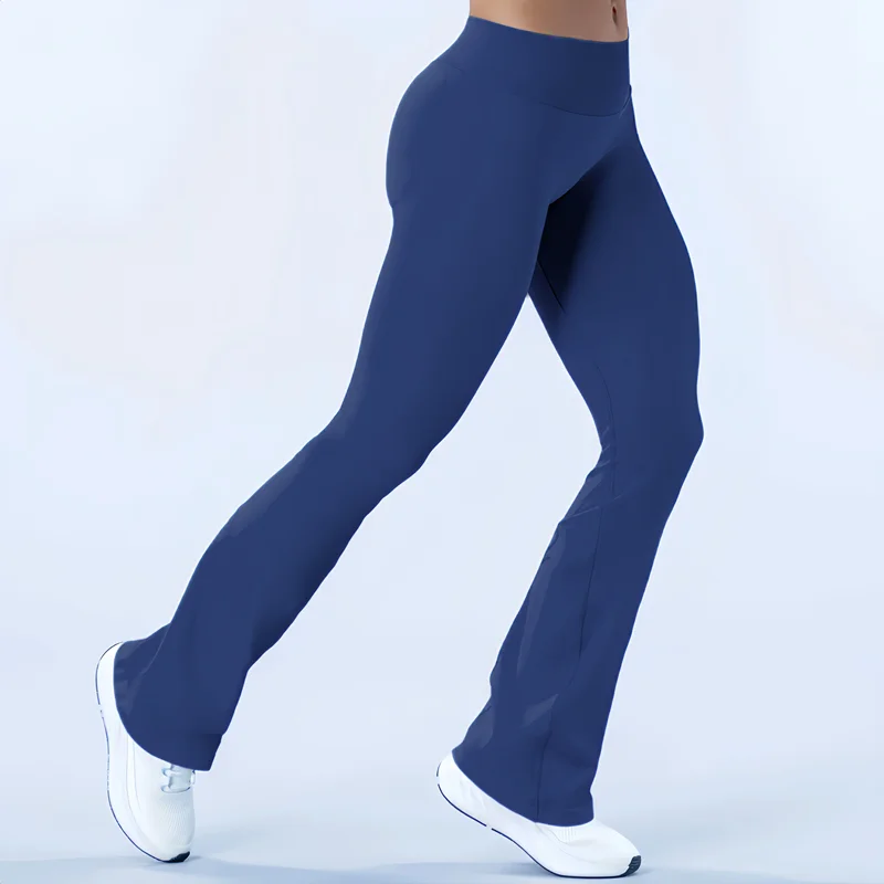 HISTELLO Fitness Flared Leggings Women Sexy High Elastic Seamless Yoga Pants Scrunch Butt Lift Tummy Control Gym Sports Tight