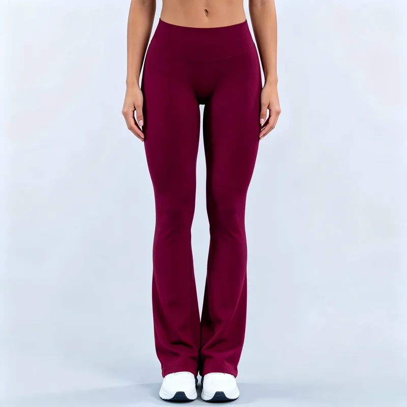 HISTELLO Fitness Flared Leggings Women Sexy High Elastic Seamless Yoga Pants Scrunch Butt Lift Tummy Control Gym Sports Tight
