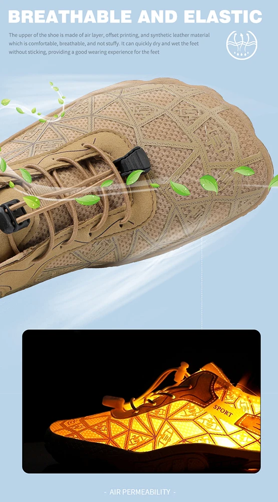 Men Quick-Drying Water Shoes Women Barefoot Beach Shoes Non-Slip Breathable Beach Swimming Pool Yoga Hiking Sports Shoes Unisex