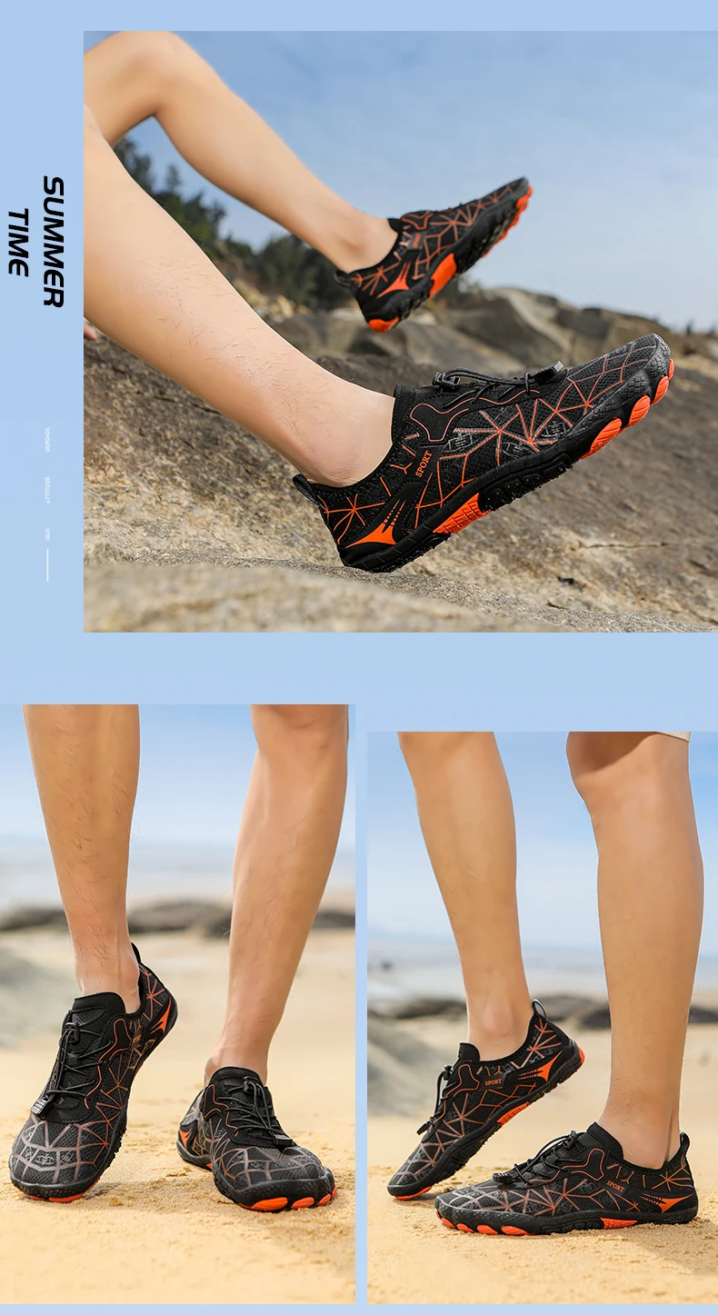 Men Quick-Drying Water Shoes Women Barefoot Beach Shoes Non-Slip Breathable Beach Swimming Pool Yoga Hiking Sports Shoes Unisex