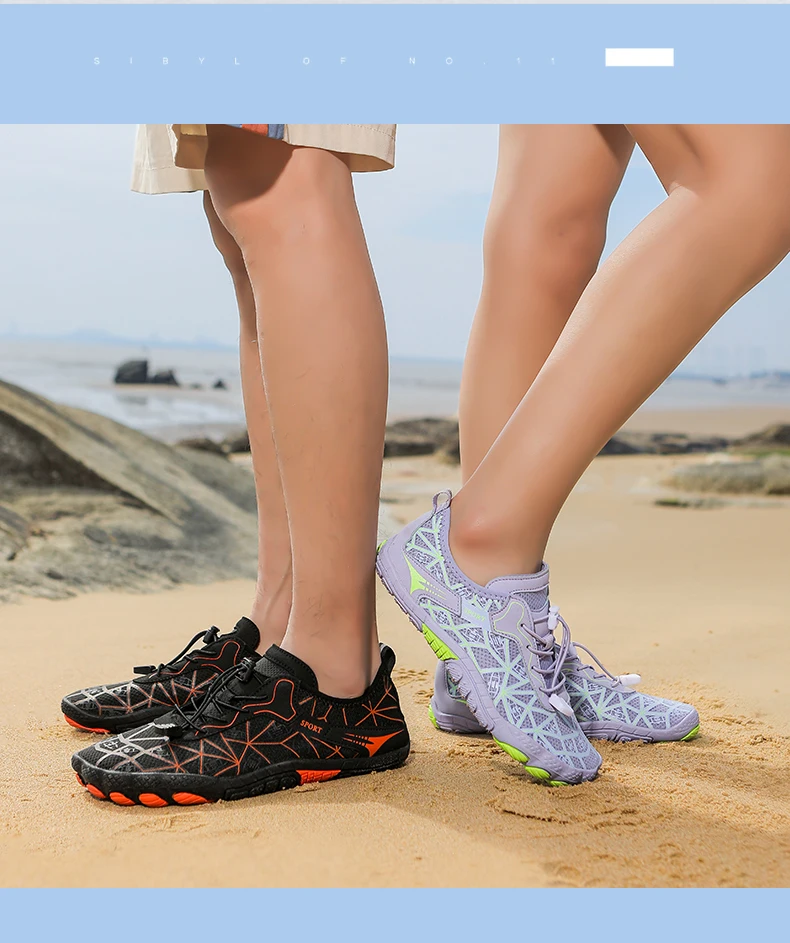 Men Quick-Drying Water Shoes Women Barefoot Beach Shoes Non-Slip Breathable Beach Swimming Pool Yoga Hiking Sports Shoes Unisex