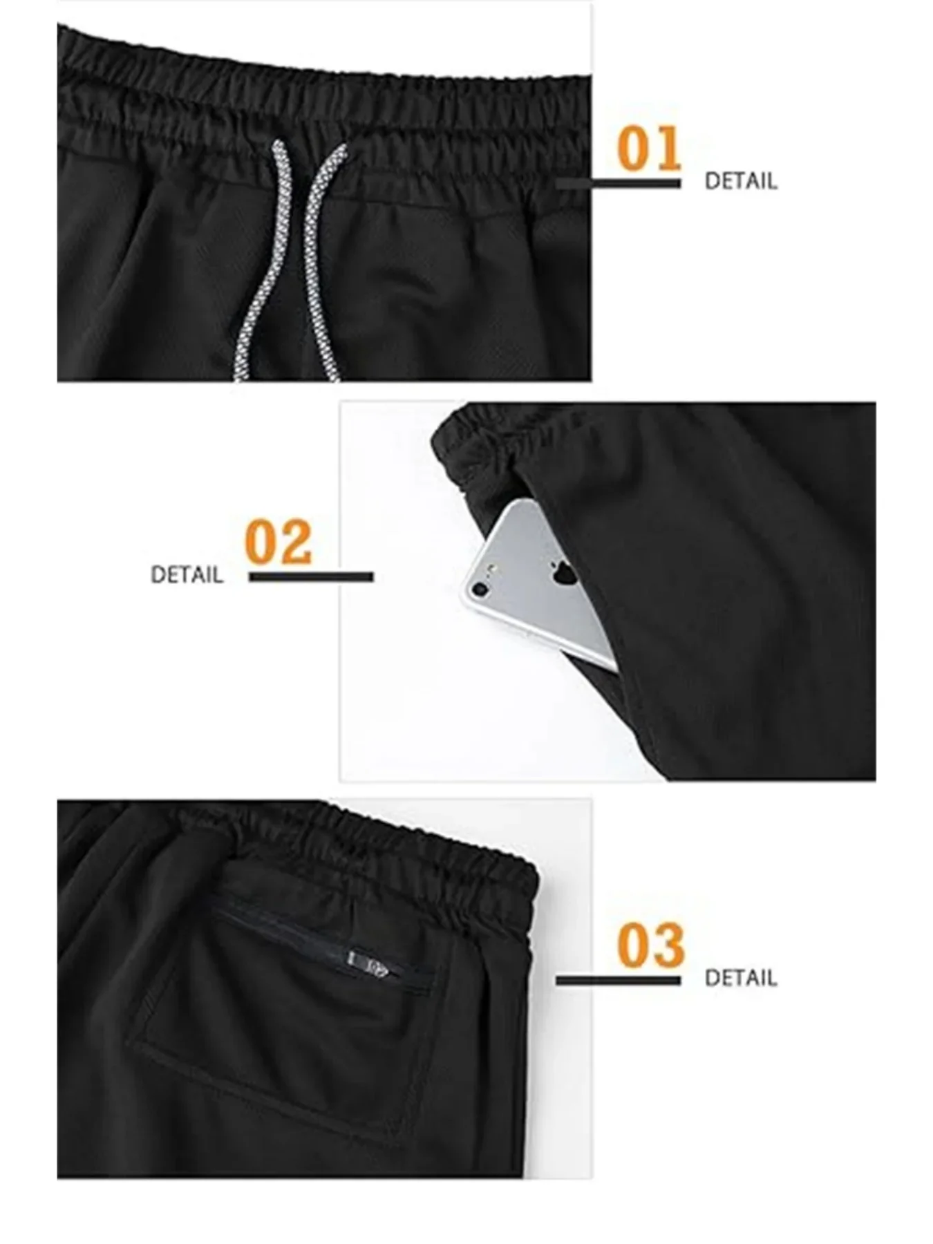 Double Deck Men's Compression Summer Gym Fitness 2-In-1 Double Layer Breathable Running Sports Shorts Casual Quick-Drying Beach