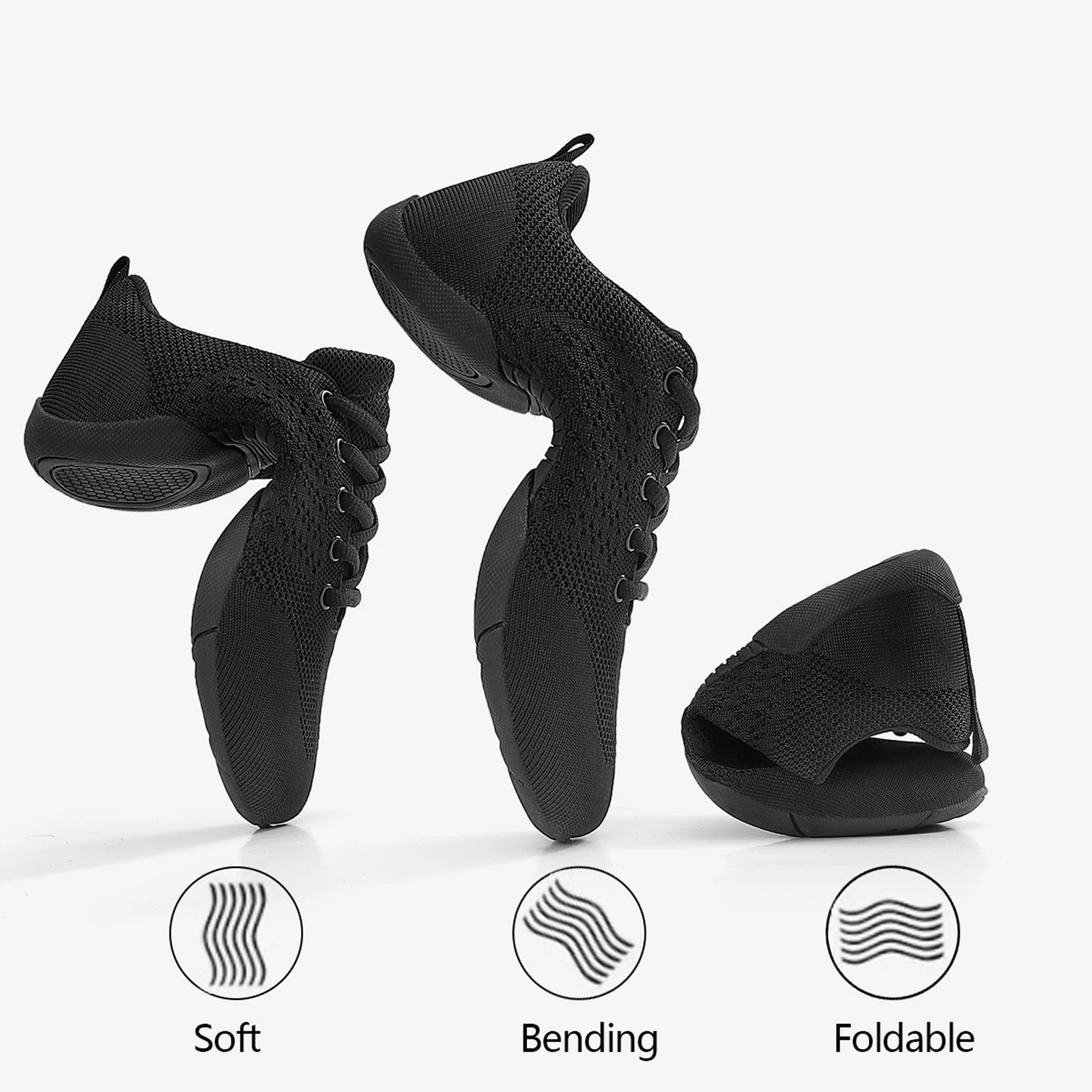 852 Breathable Mesh Aerobics Shoes Women Lightweight Cheerleading Sneakers Non‑slip Sole Youth Girls Dancing Training Shoes